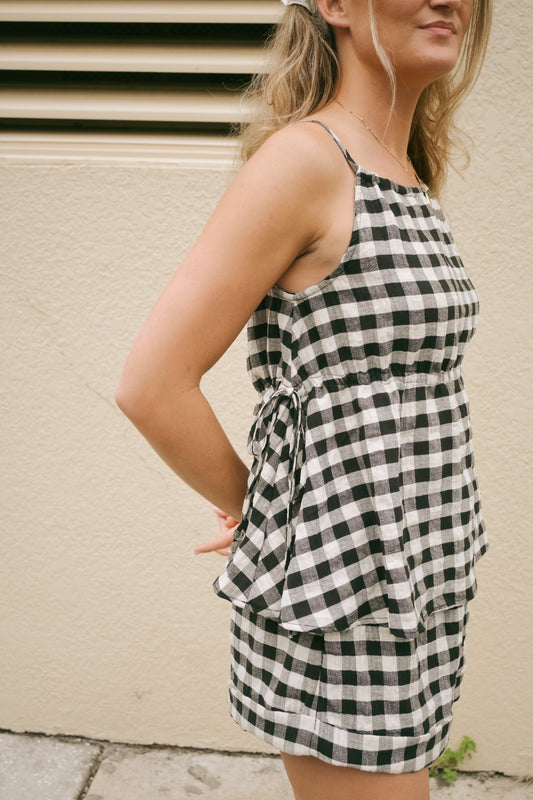 'Annabelle' Gingham Set Top