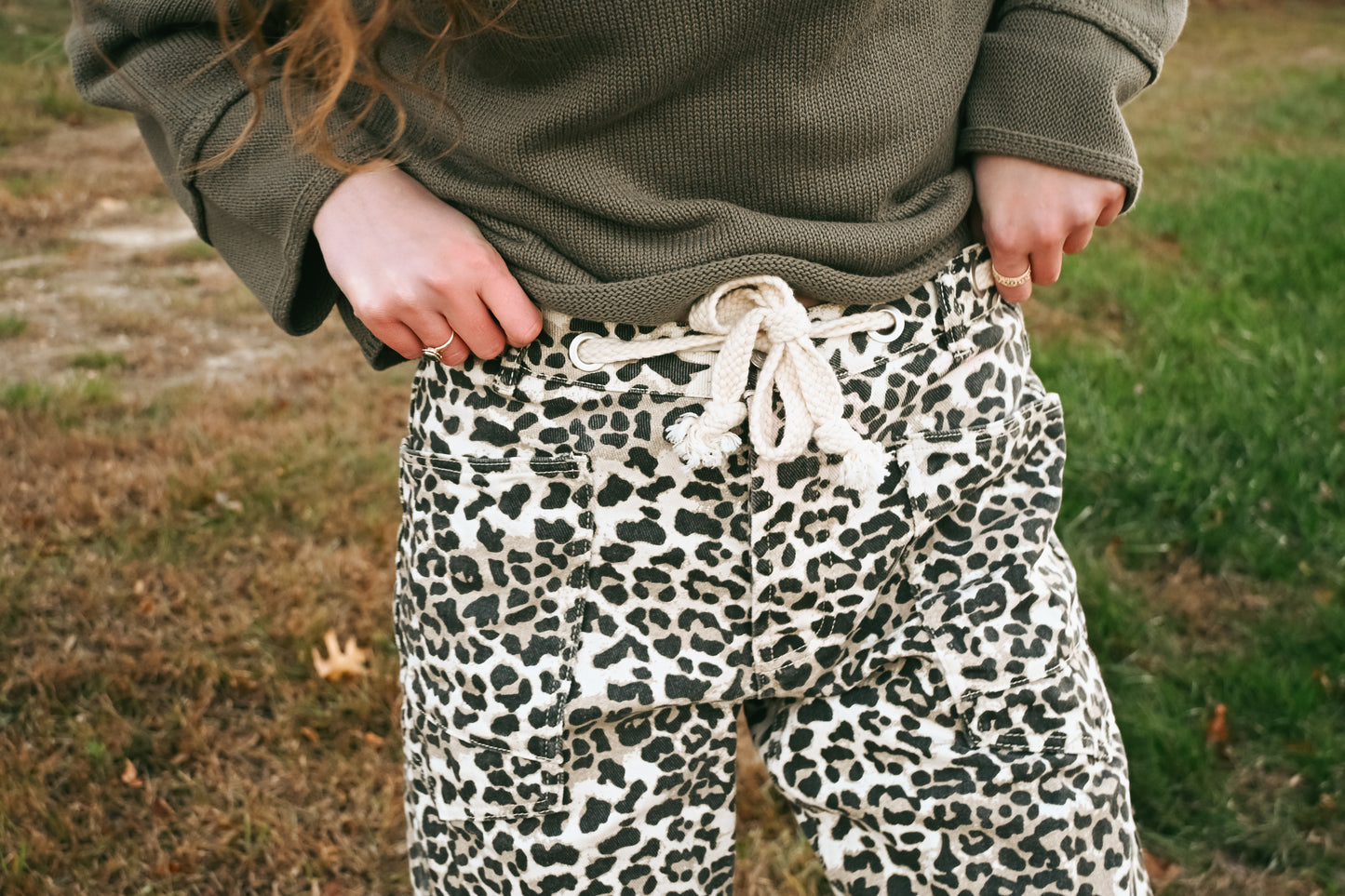 'Bailey' Leopard Barrel Pants
