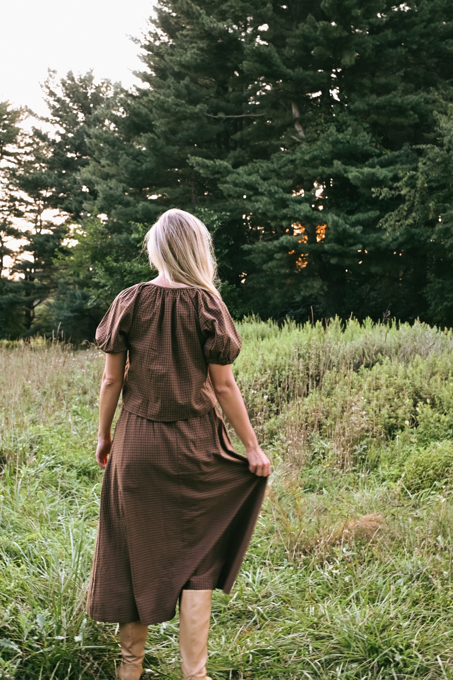 'Oakley' Skirt Set in Chestnut