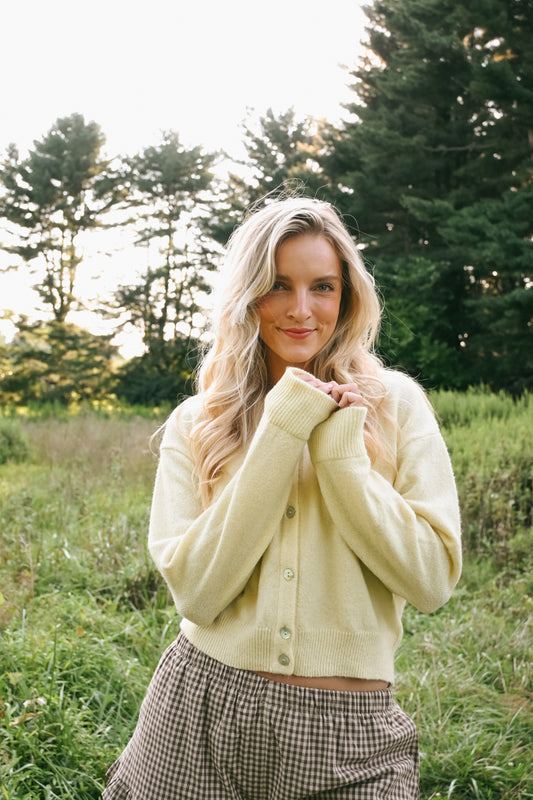 'Alessi' Cardigan in Yellow