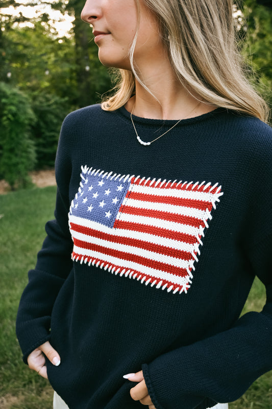 'Americana' Cotton Sweater