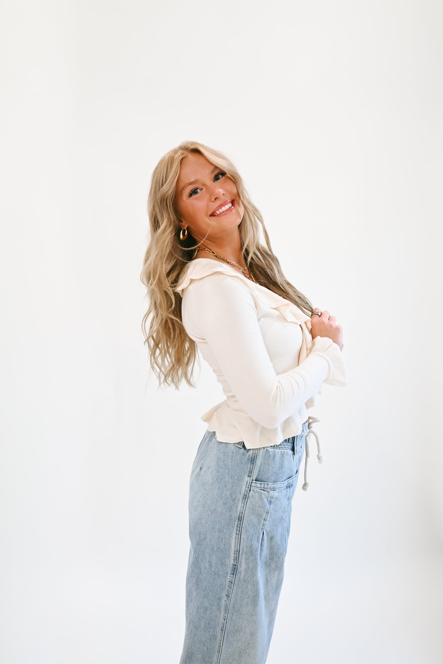 'Molly' Top in Cream