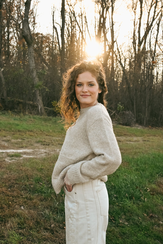 'Ansley' Sweater in Oat