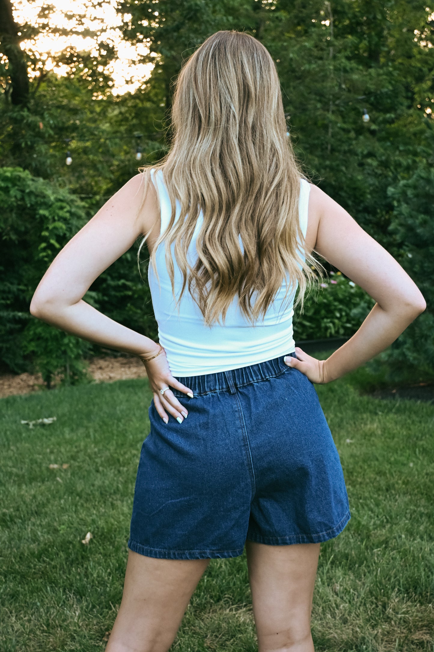 'Lennon' Cotton Denim Shorts