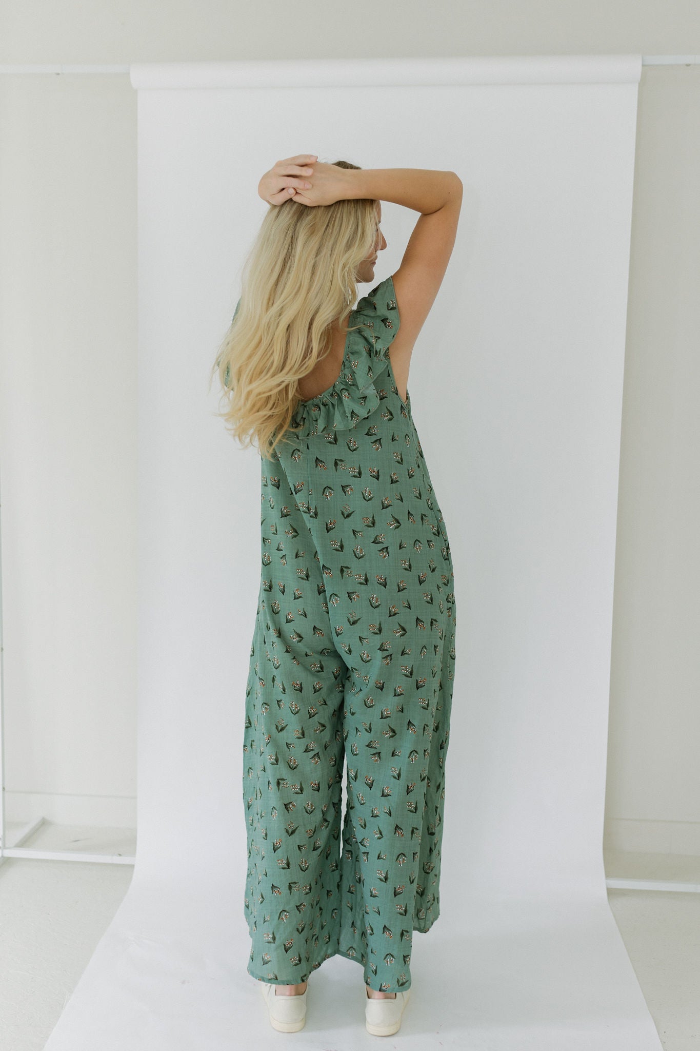 'Fiji' Wide Leg Jumpsuit in Sage