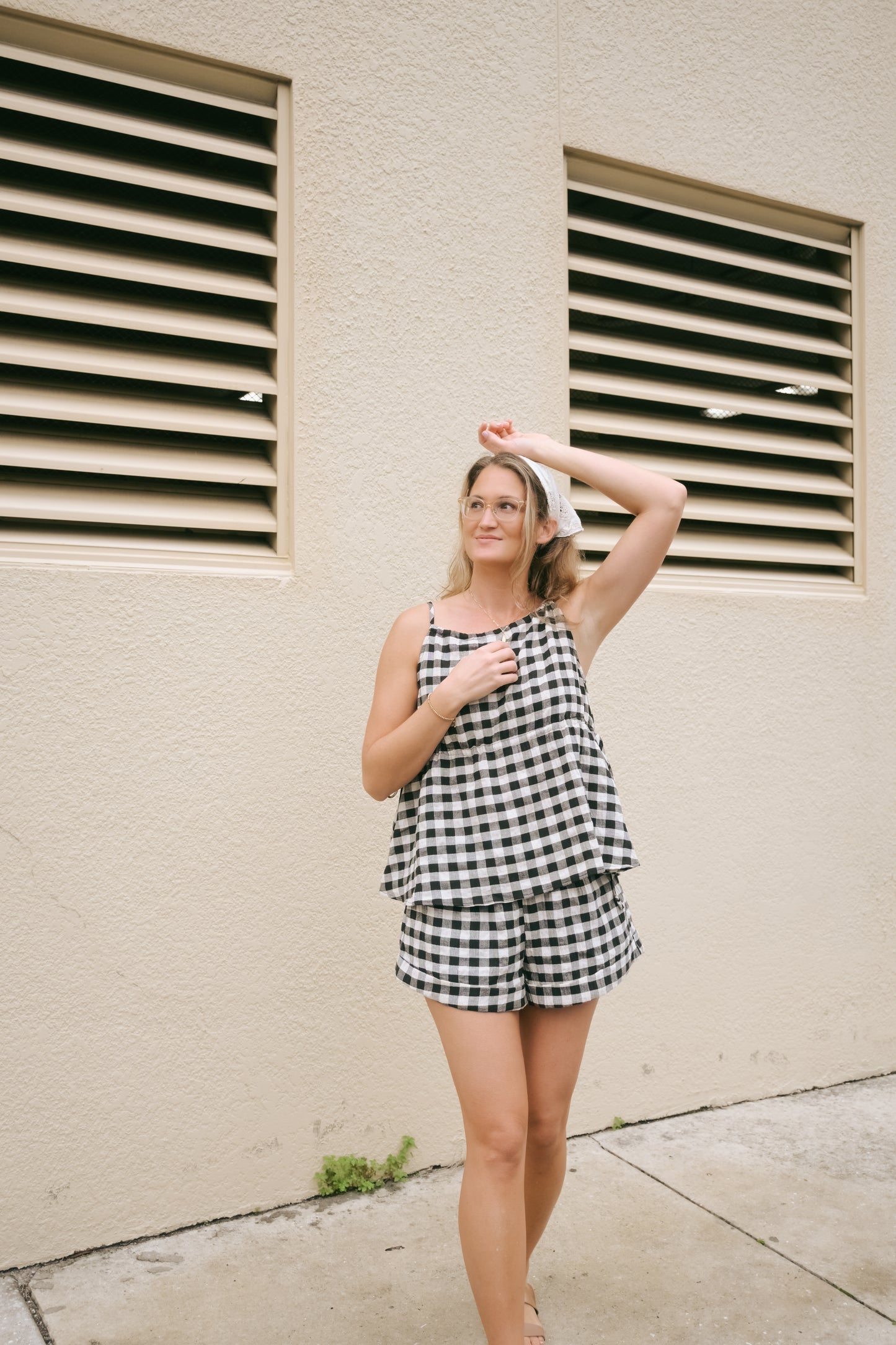 'Annabelle' Gingham Set Top