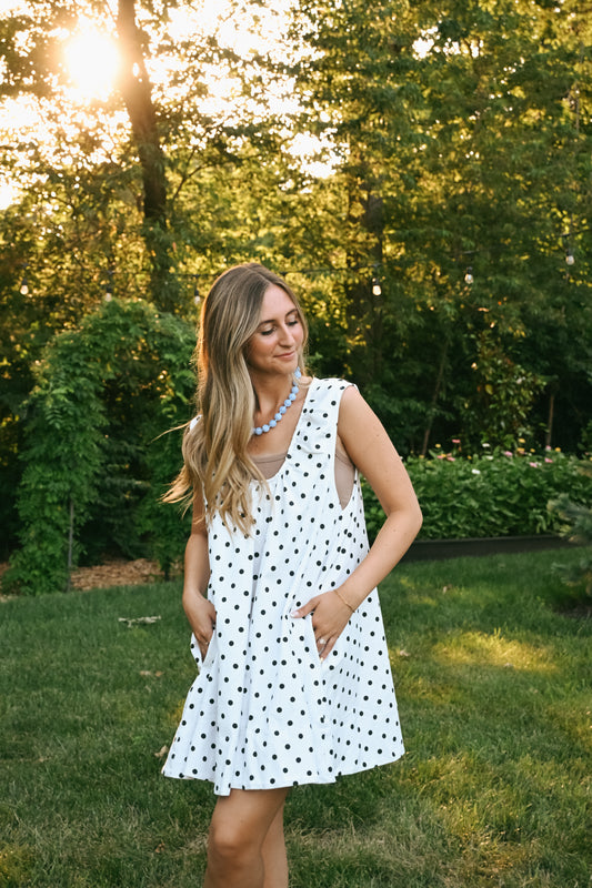 'Piper' Polka Dot Swing Dress