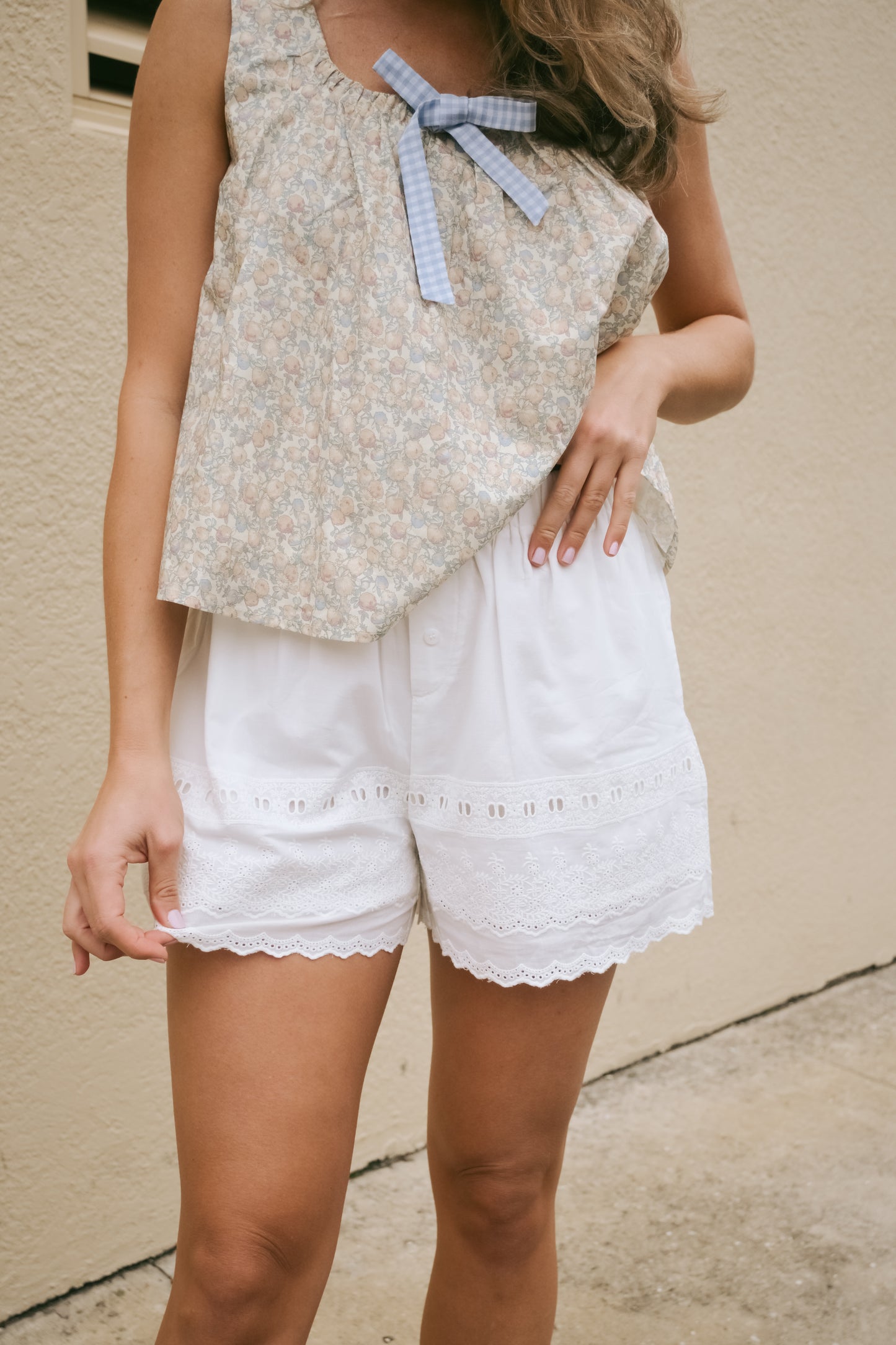 'Lucine' Shorts in White