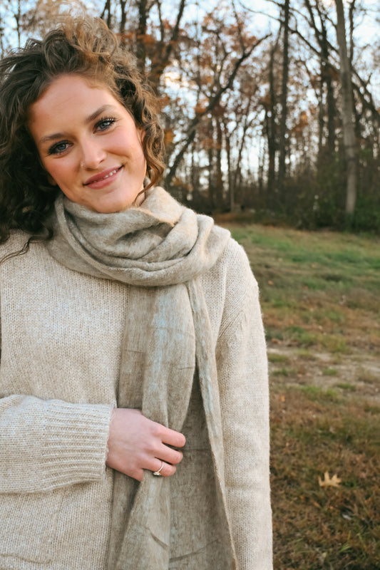 Blanket Scarf in Tan