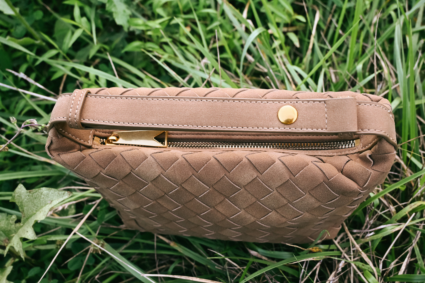 'Chelsea' Woven Suede Bag