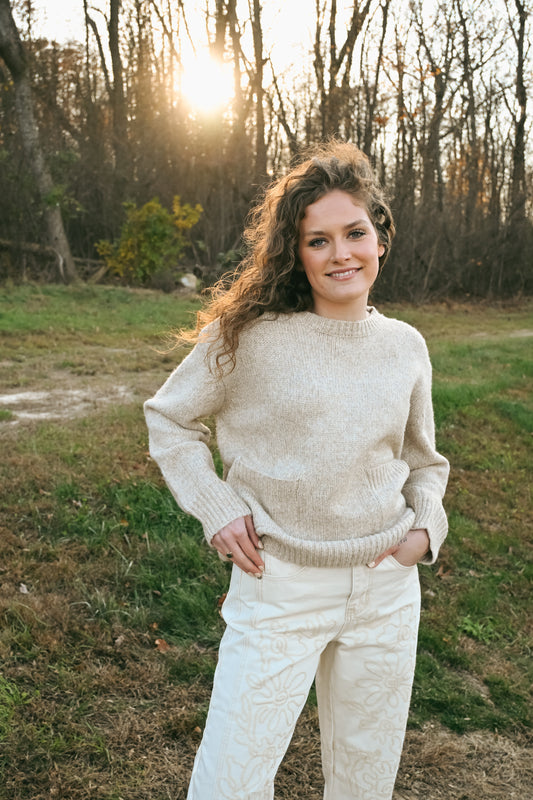 'Ansley' Sweater in Oat