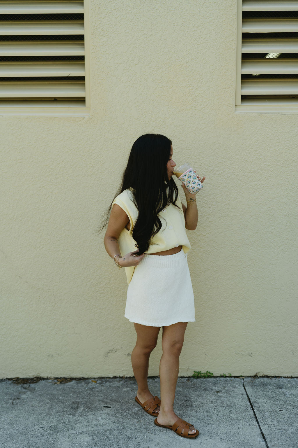 'Raine' Knit Cotton Skort