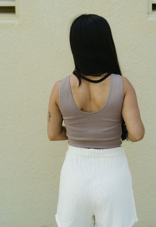 On The Go Stretch Tank in Espresso