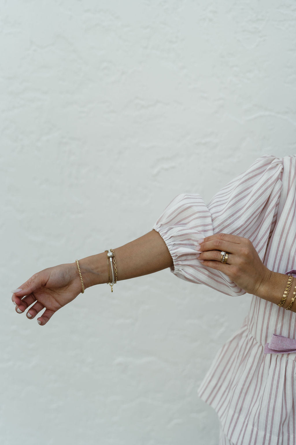 'Dahlia' Striped Set in Pink