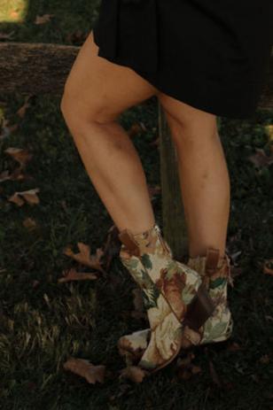 'Sloane' Floral Western Boots