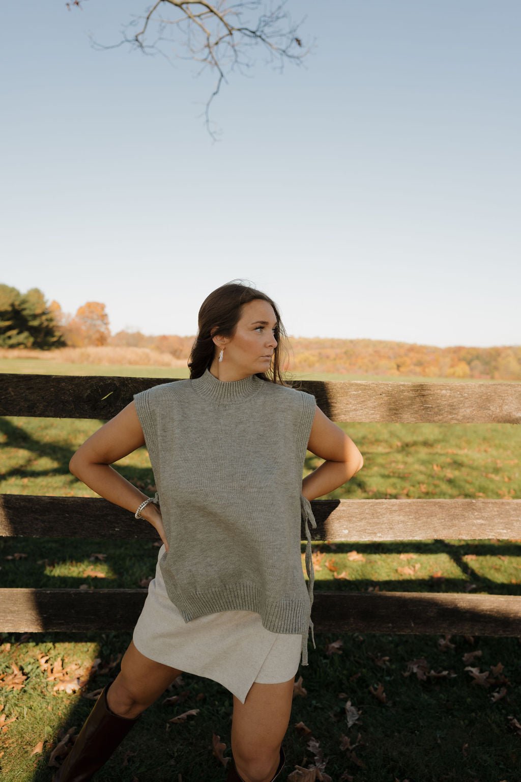 'Kenz' Skort in Oatmeal