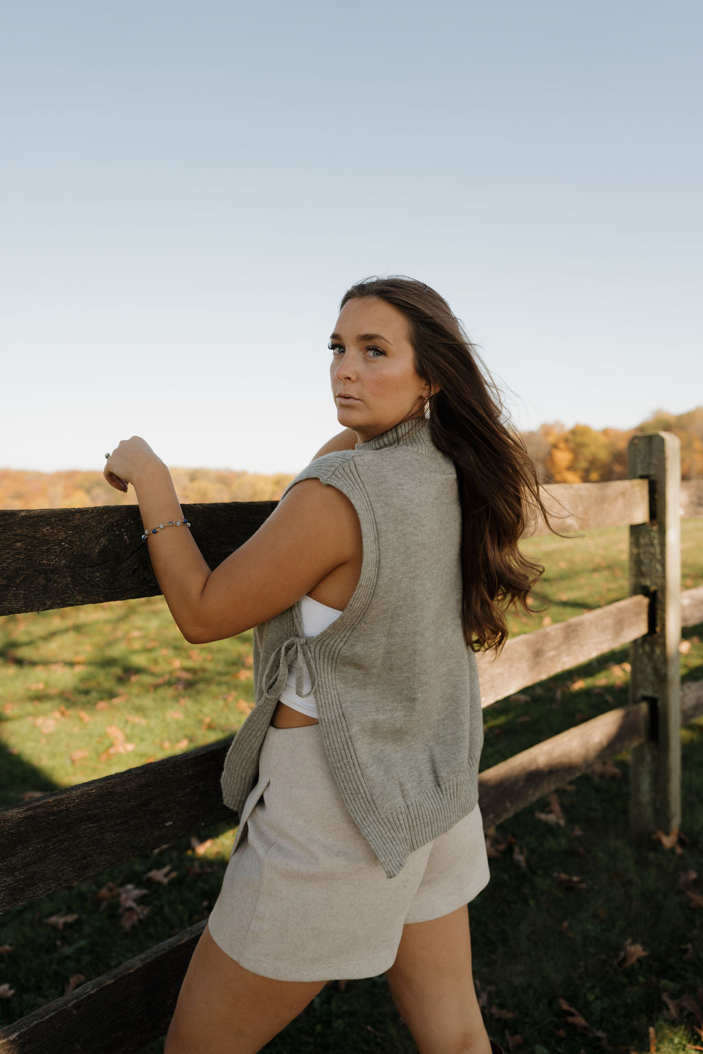 'Ash' Sweater Vest in Grey