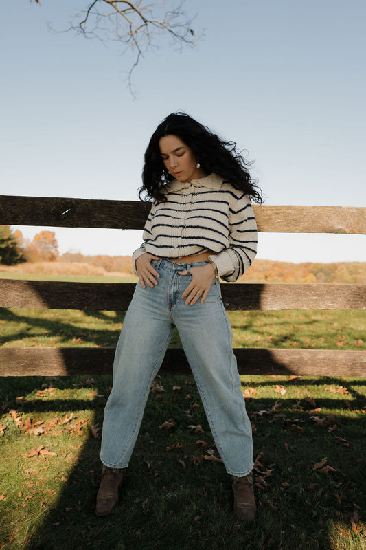 'Lanie' Denim Barrel Pants