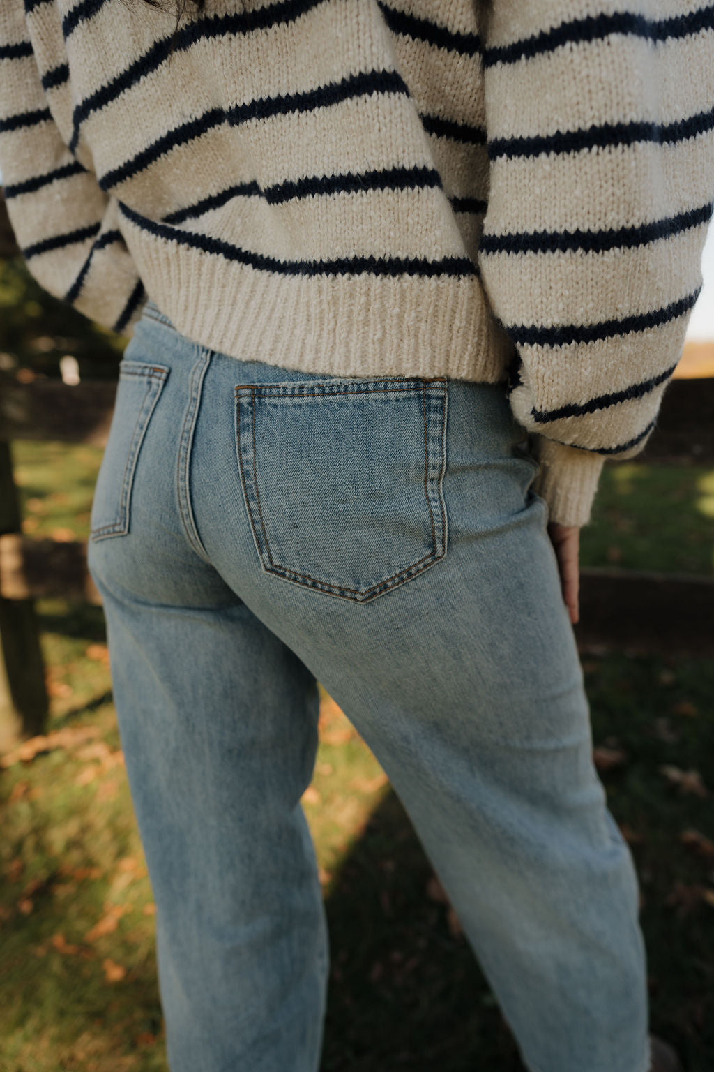 'Lanie' Denim Barrel Pants