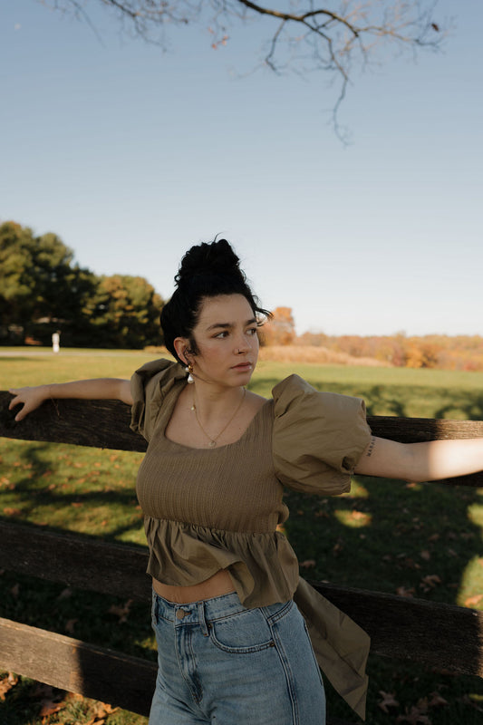 ‘Miah’ Top in Olive