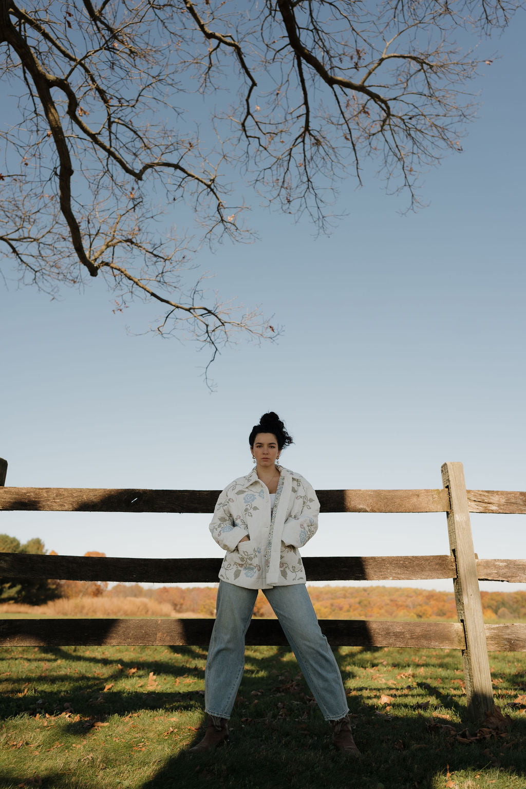 'Lanie' Denim Barrel Pants