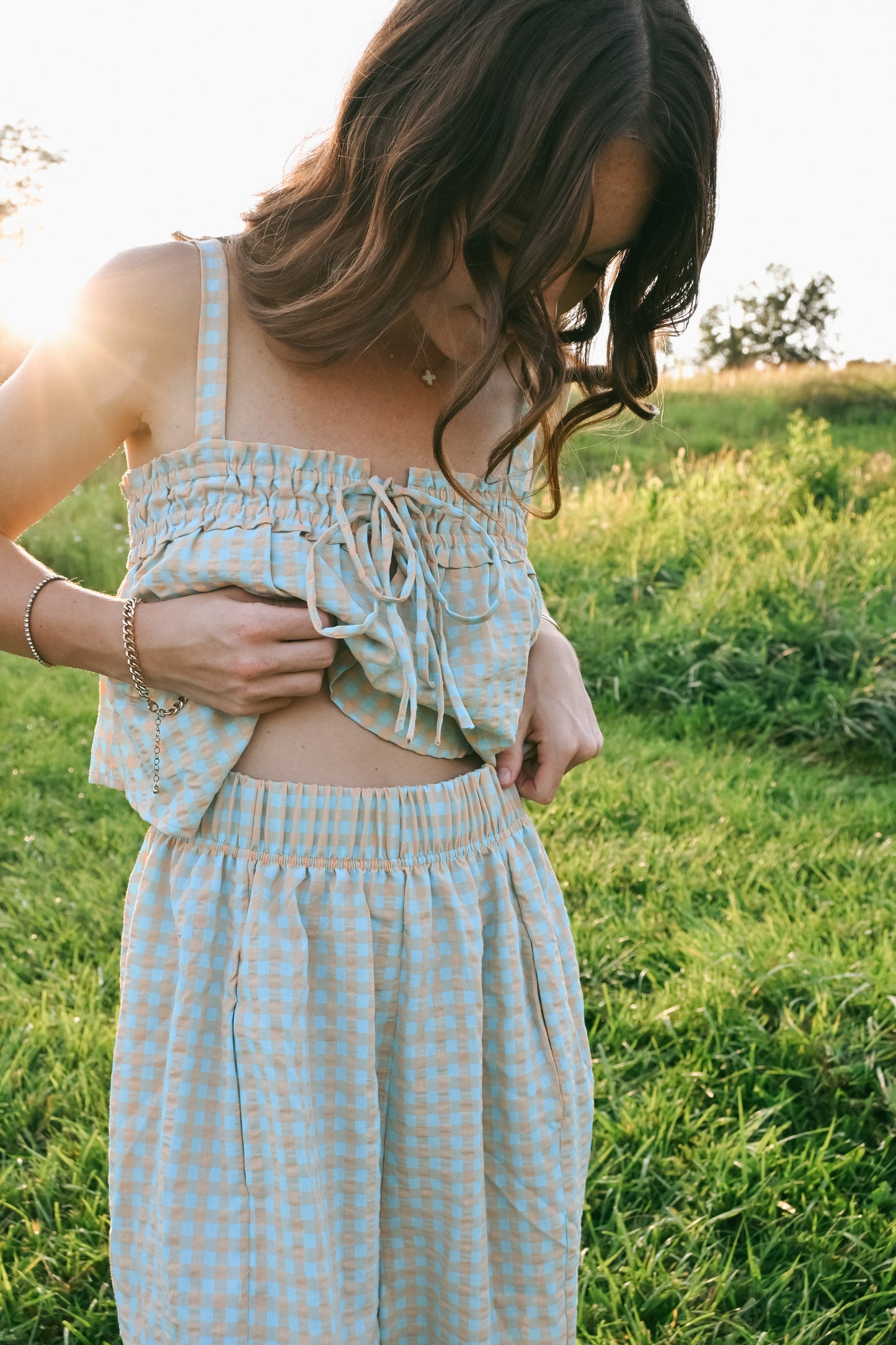 'Cora' Gingham Set