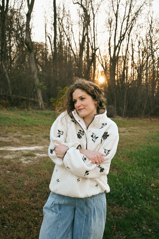 'Cody' Floral Sherpa