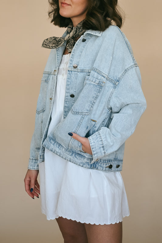 'Winston' Jacket in Light Denim