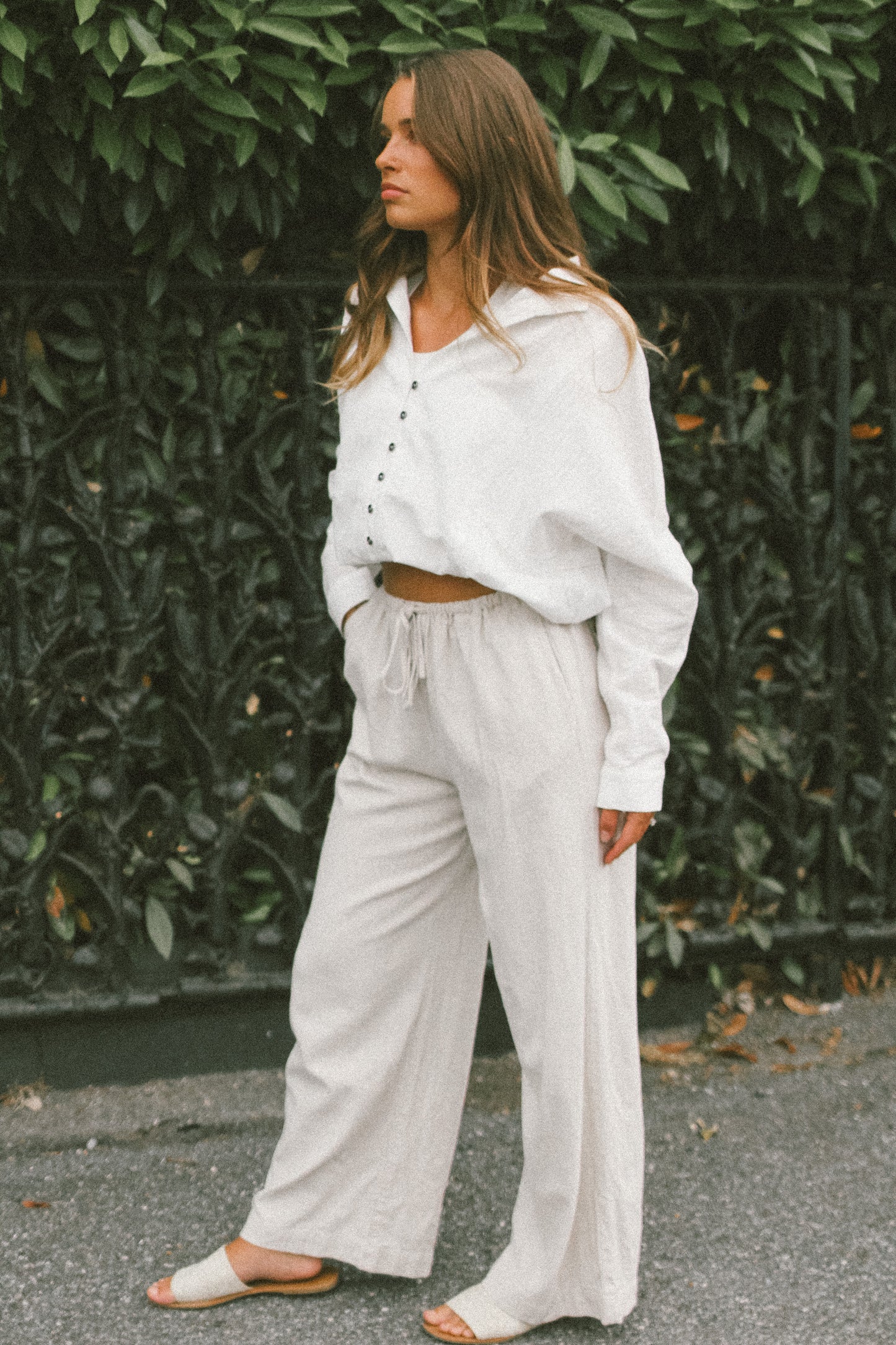 Wide Leg Linen Pants
