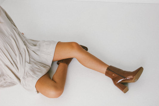 'Dia' Heeled Boots in Cognac