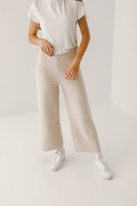 'Dune' Sweater Pants in Beige