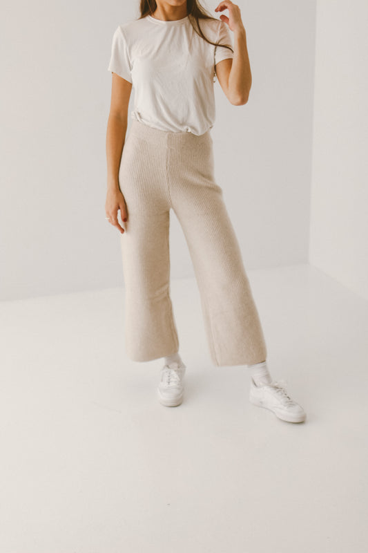 'Dune' Sweater Pants in Beige