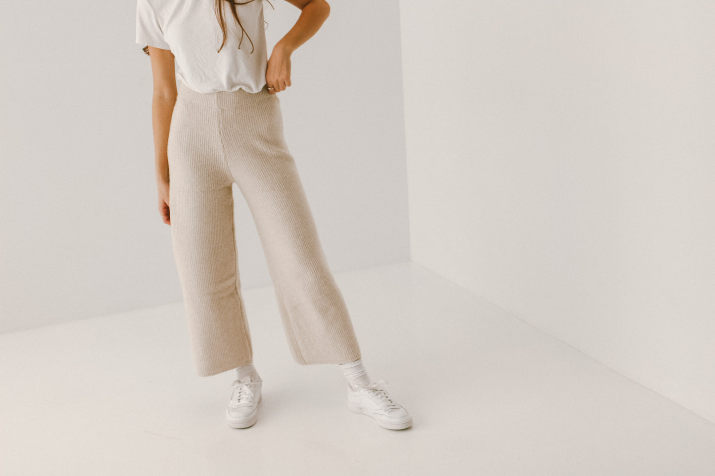'Dune' Sweater Pants in Beige