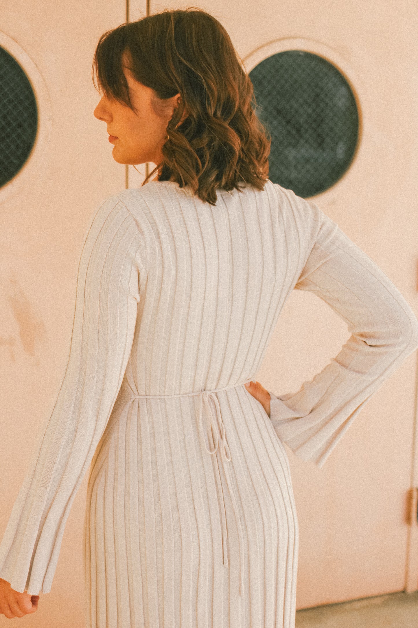'Camilla' Midi Dress in Beige