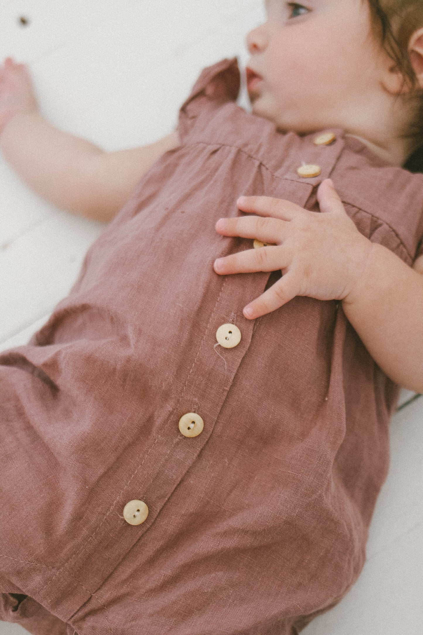 Baby Linen Jumper & Bow