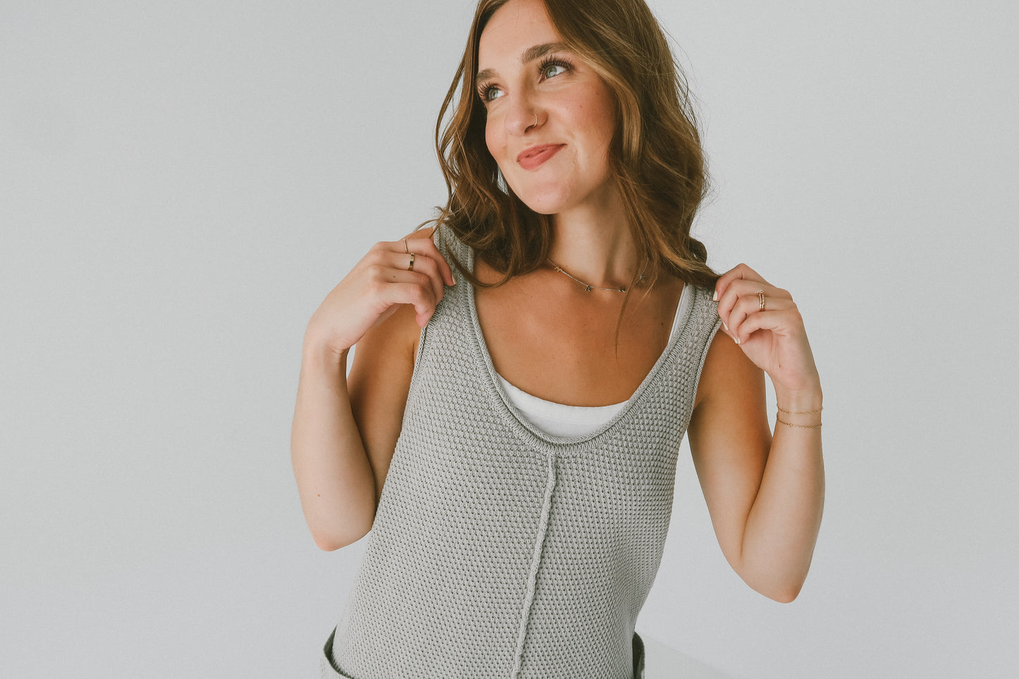 'Cypress' Knit Jumpsuit in Stone