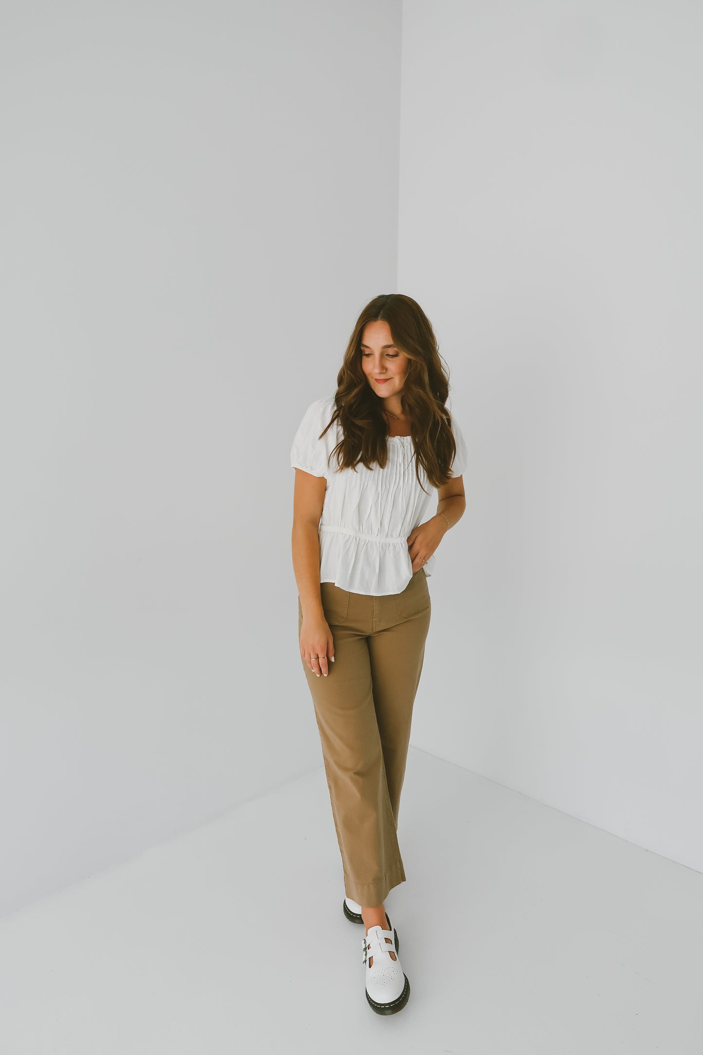 'Millie' Wide Leg Pants in Khaki
