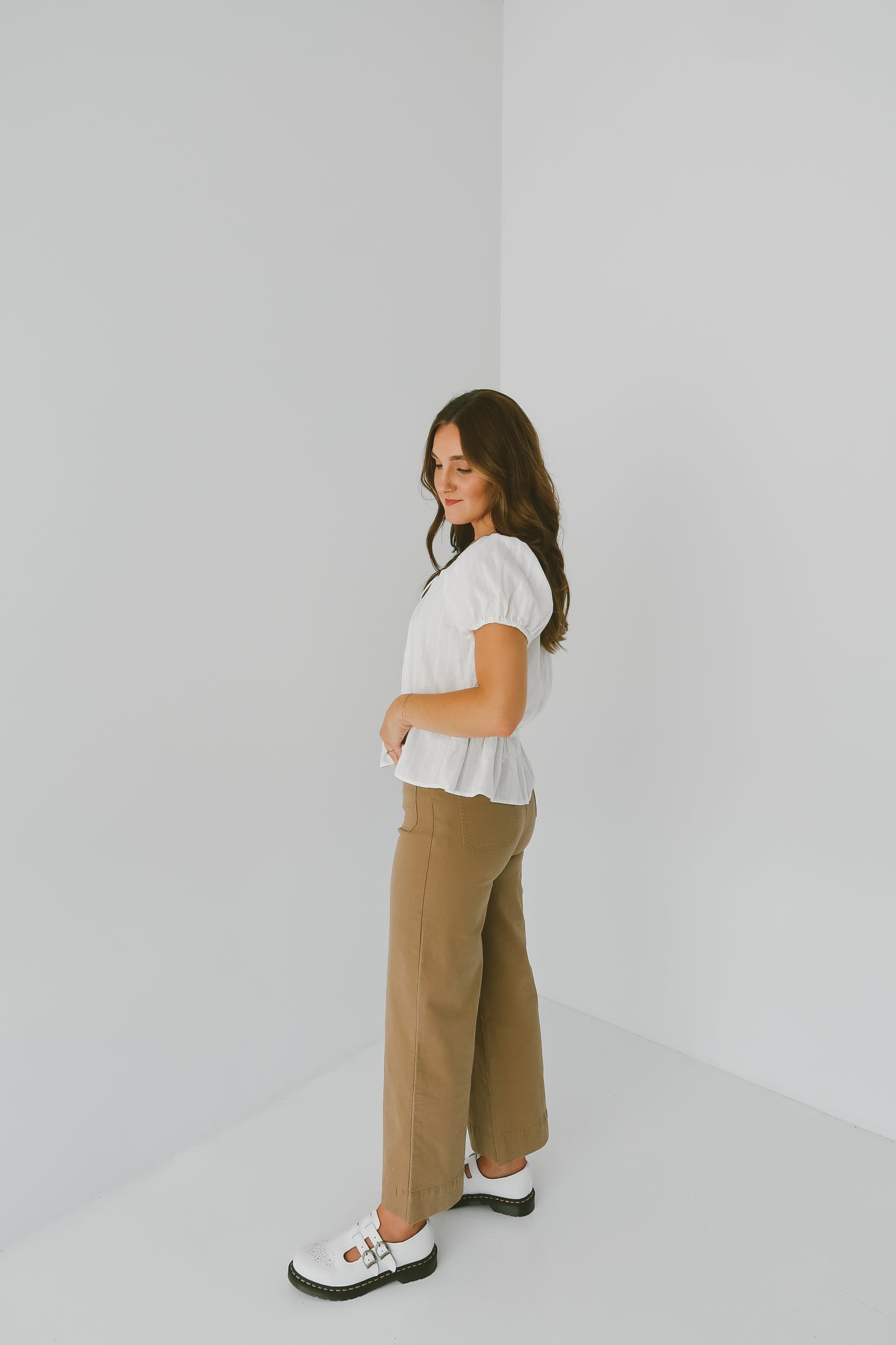 'Millie' Wide Leg Pants in Khaki