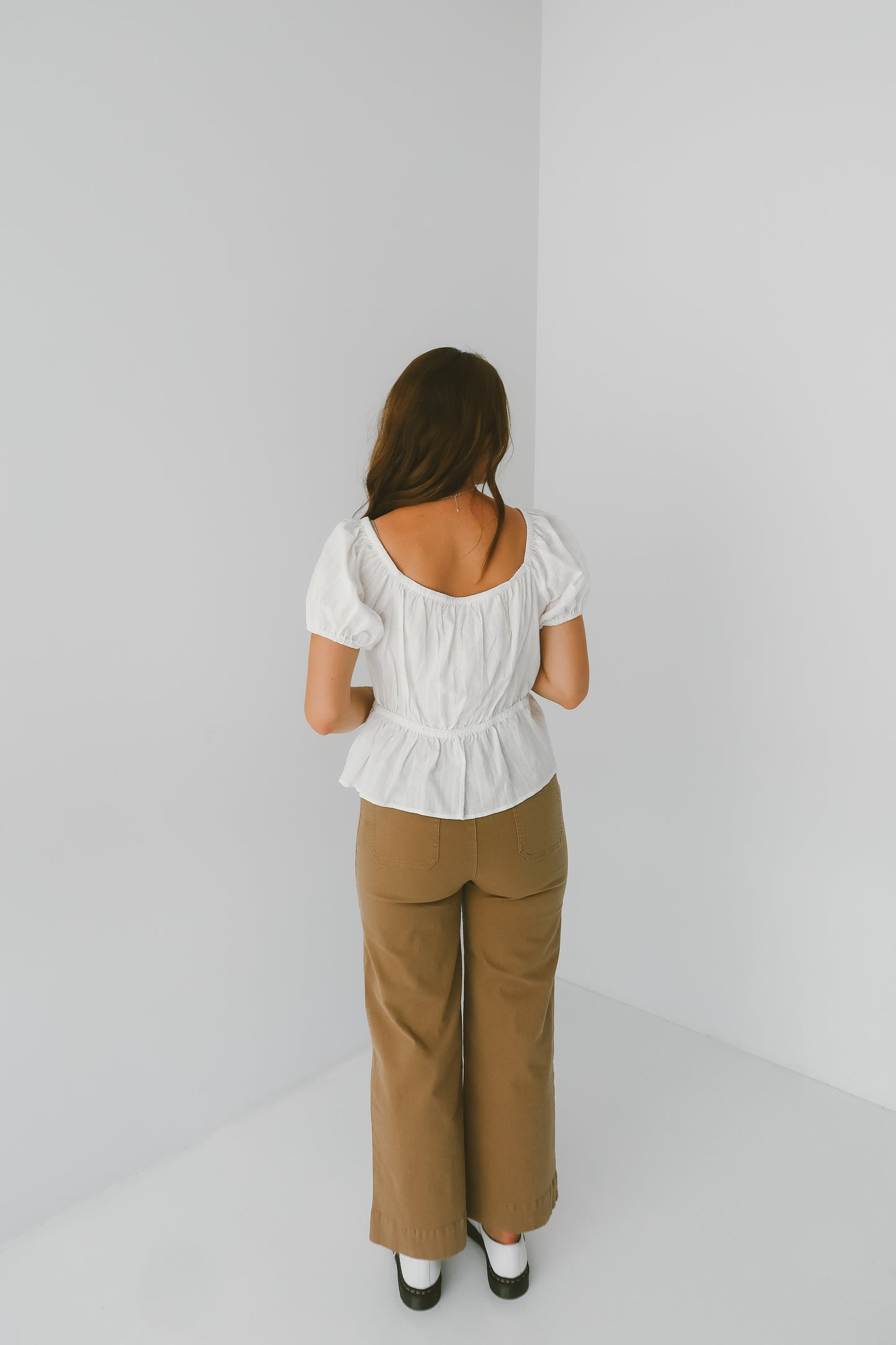 'Millie' Wide Leg Pants in Khaki