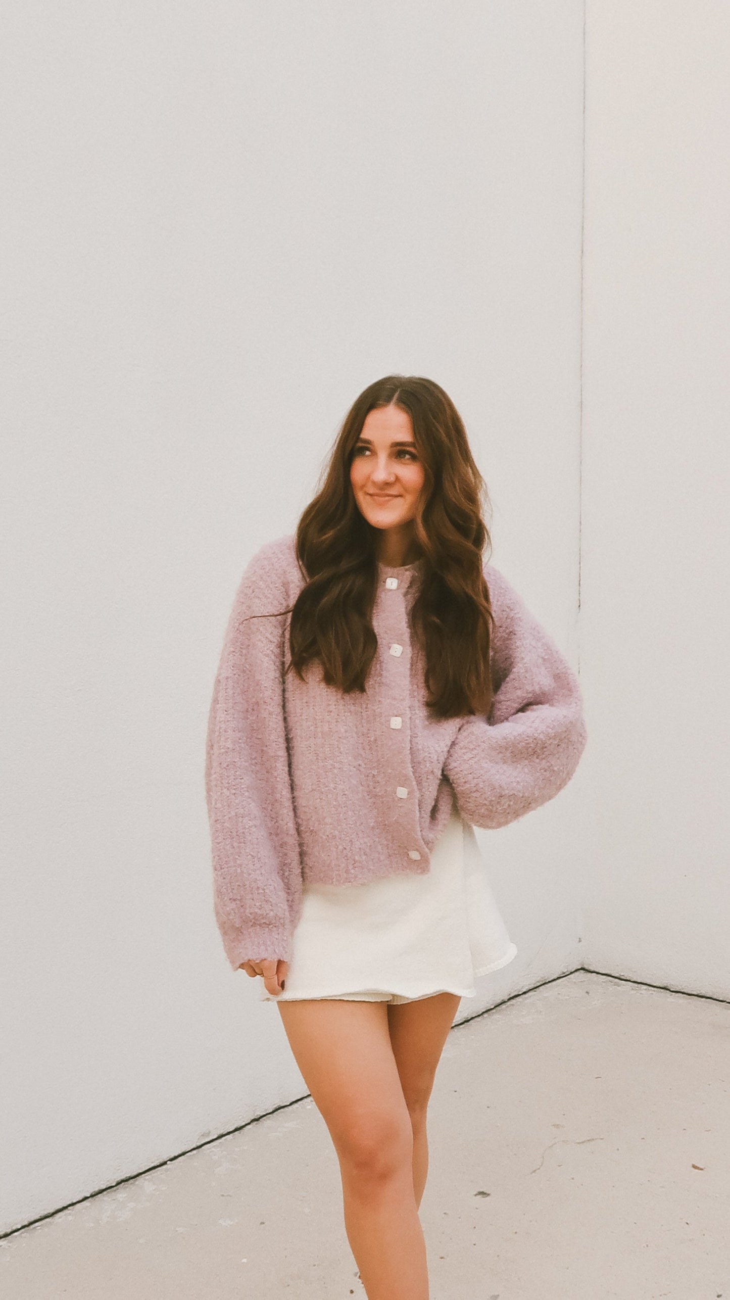 'Mimmi' Cardigan in Lavender