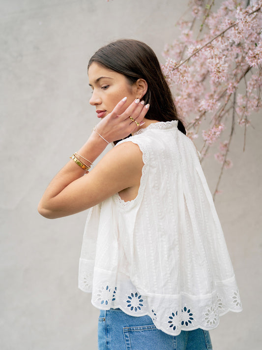 'Jasmine' Top in White