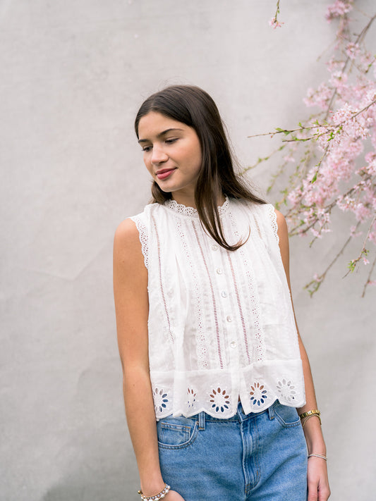 'Jasmine' Top in White