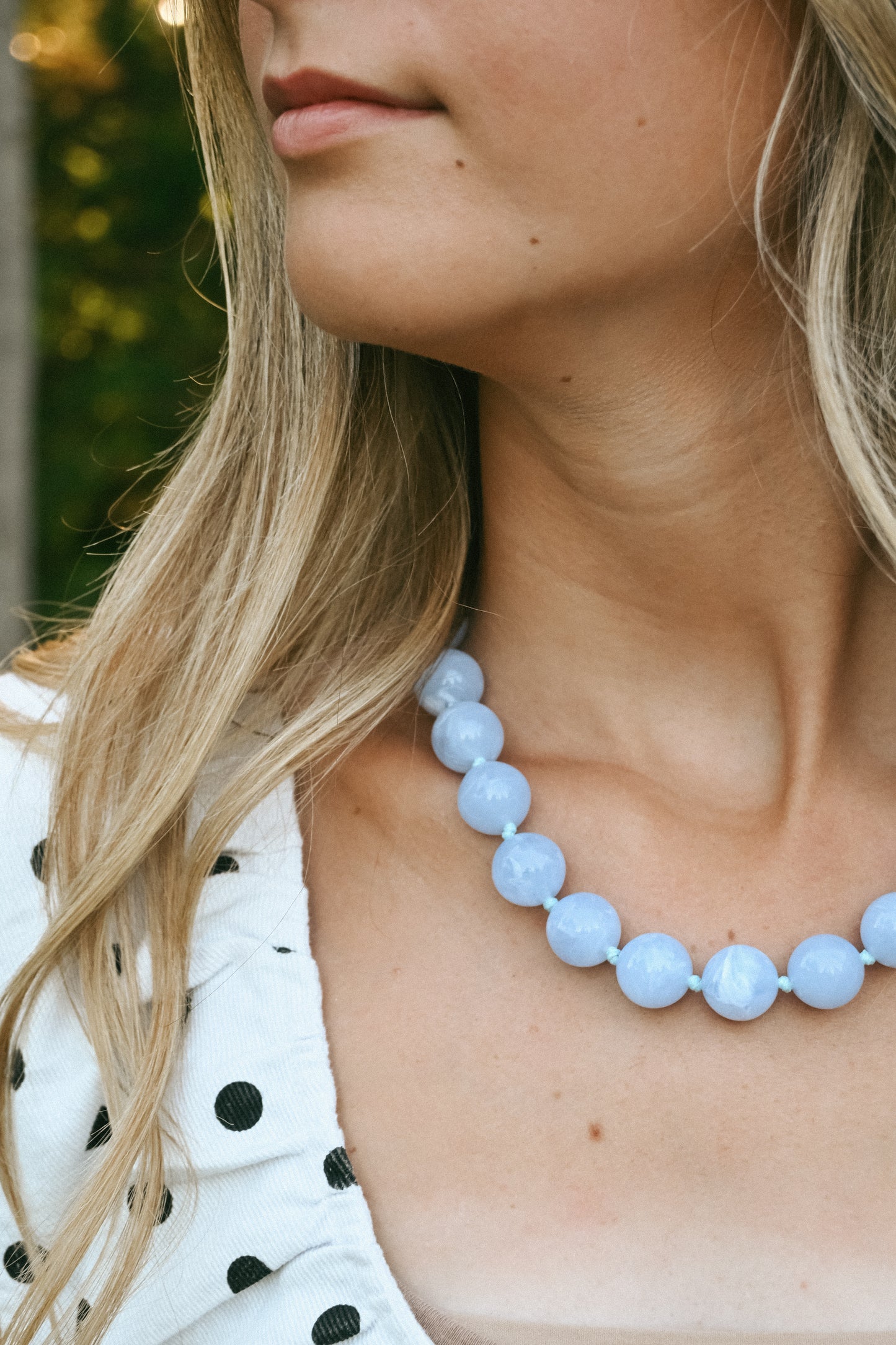 'Capetown' Beaded Necklace in Blue