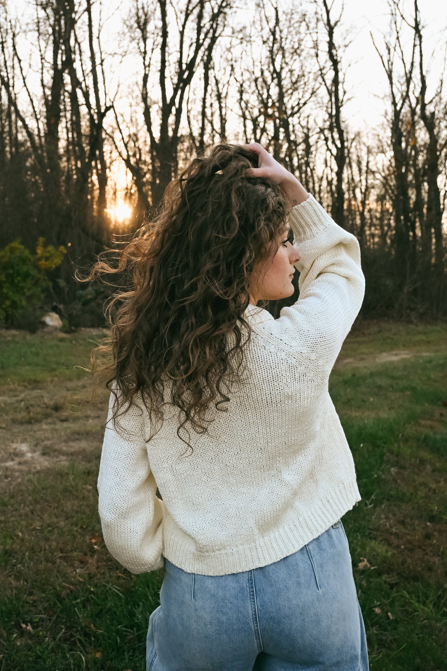 'Lucia' Cardigan in Ivory