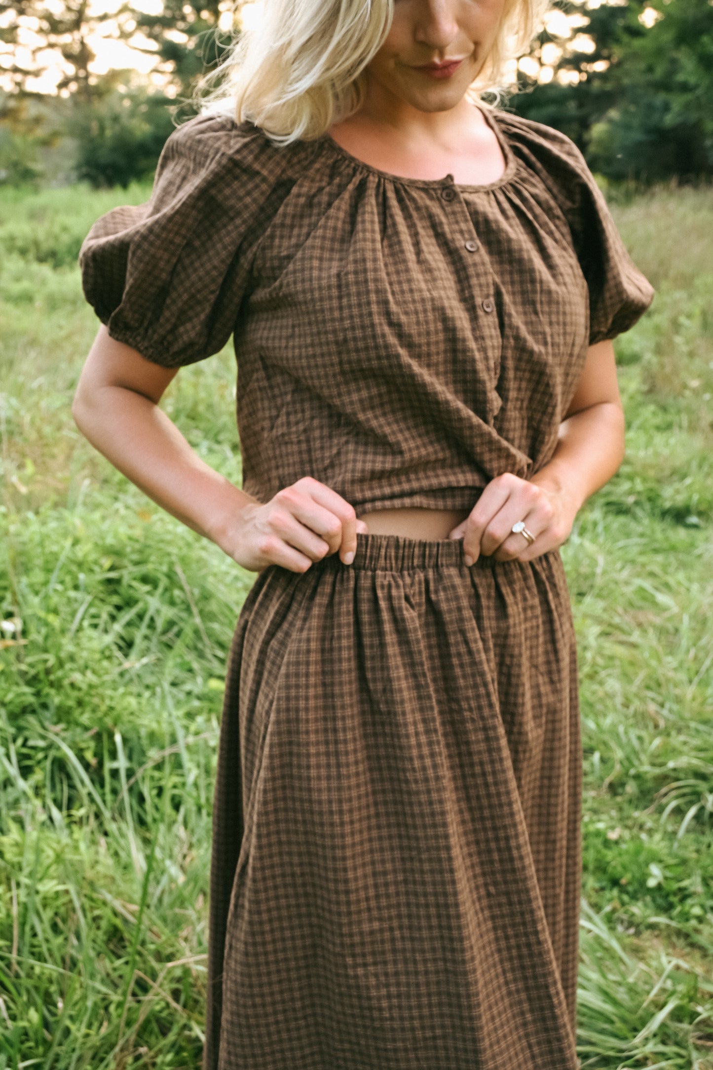 'Oakley' Skirt Set in Chestnut