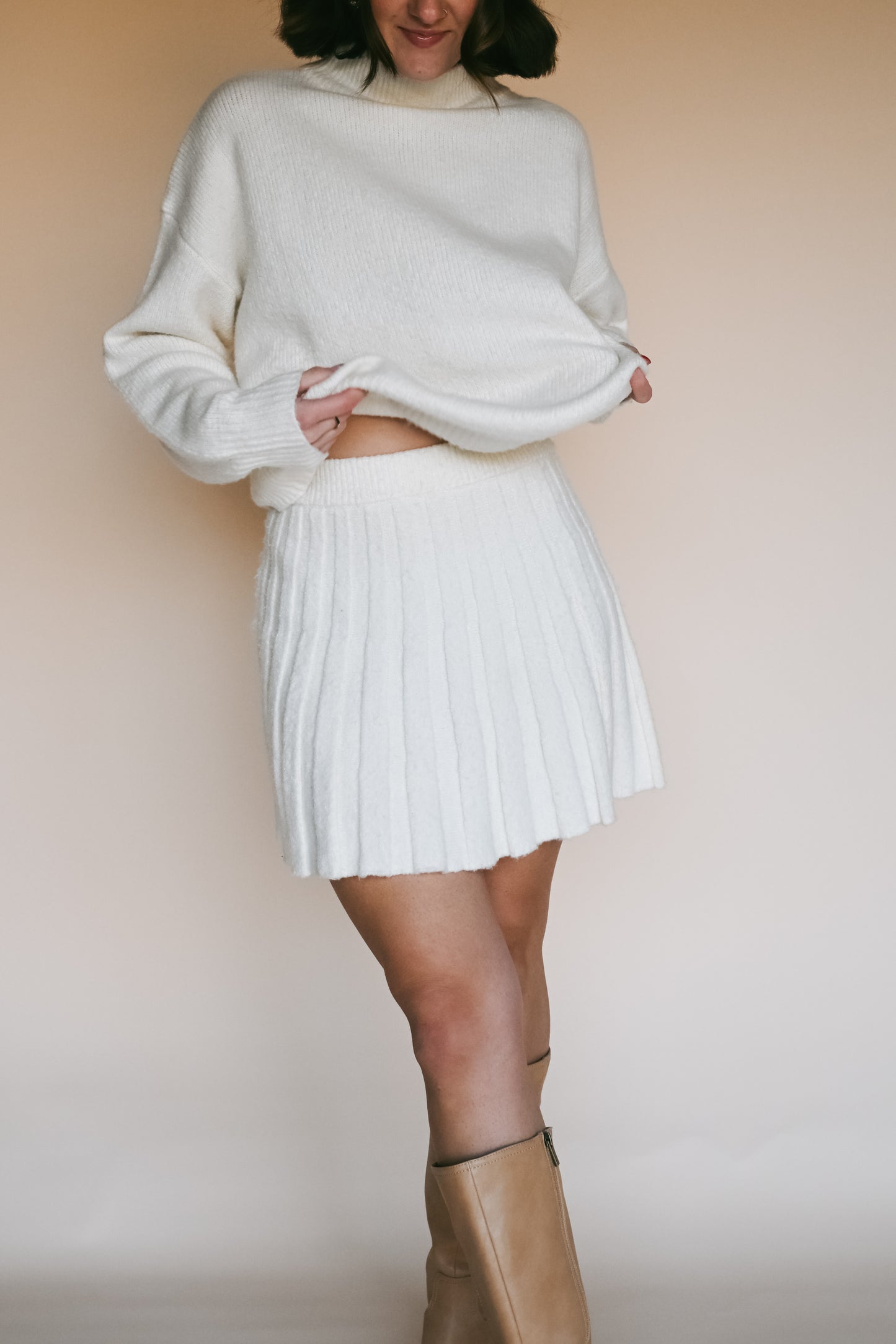 'Elena' Turtleneck Sweater Set