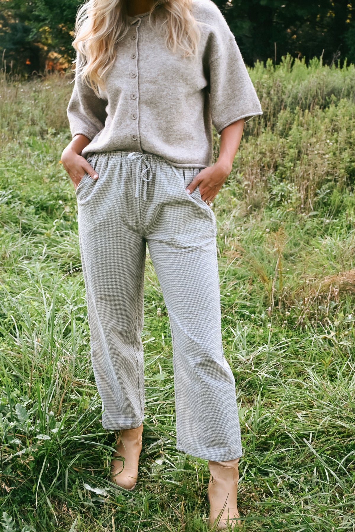 'Bentley' Plaid Pants in Blue