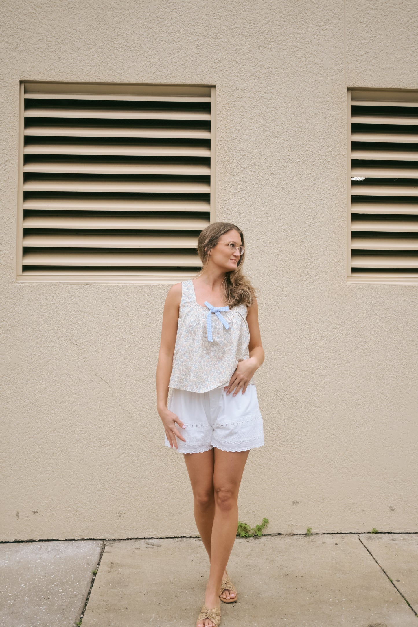 'Lucine' Shorts in White