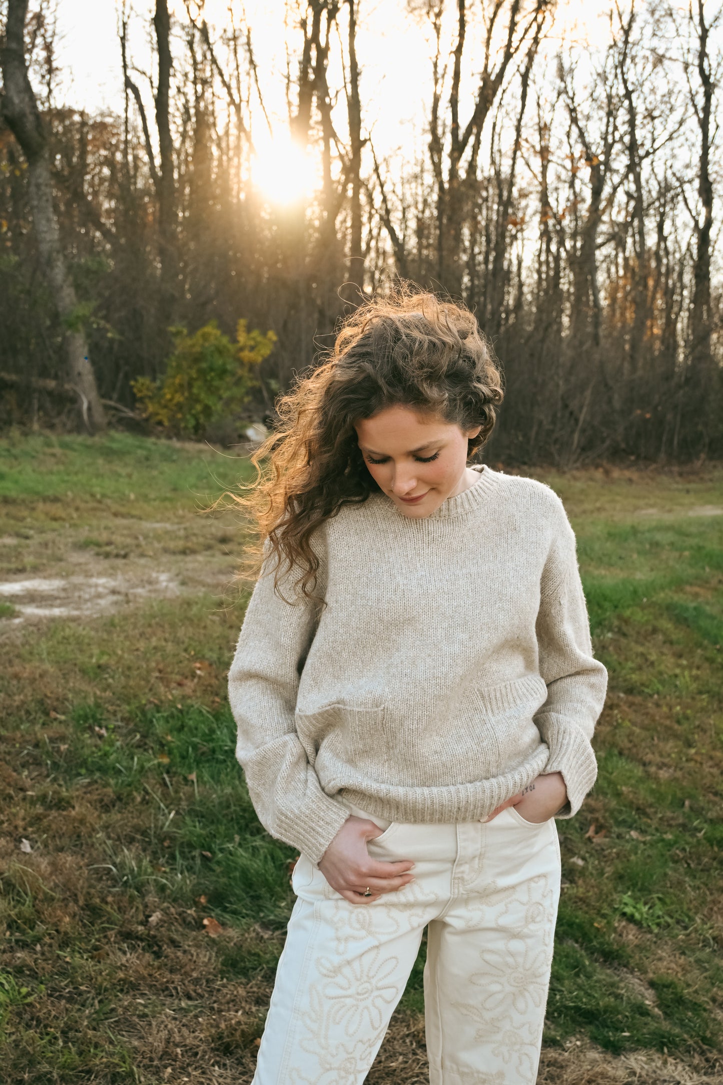 'Ansley' Sweater in Oat