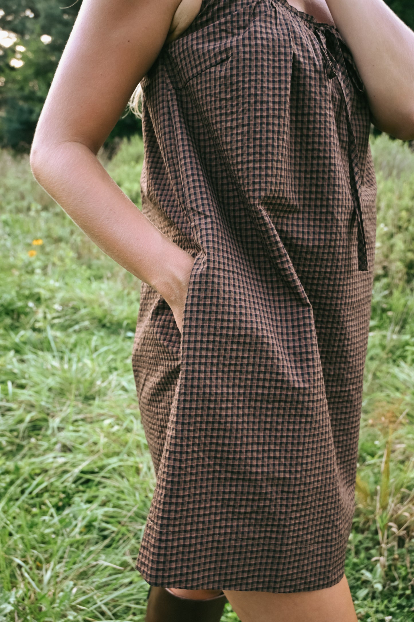 'Gabby' Dress in Chocolate Plaid